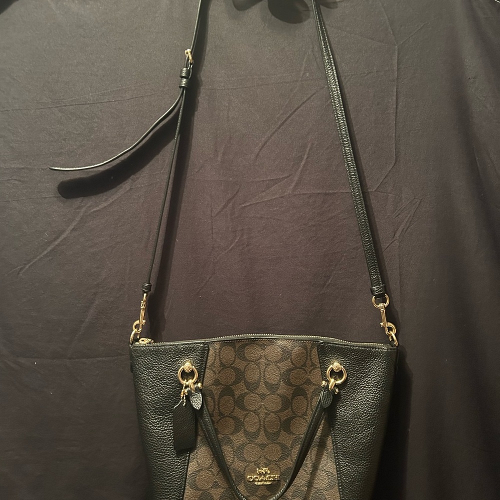 Coach Black and Brown Crossbody Bag